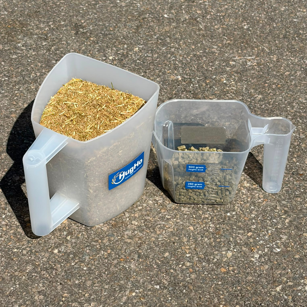 HugHo voerscheppen-set mét afmetingen